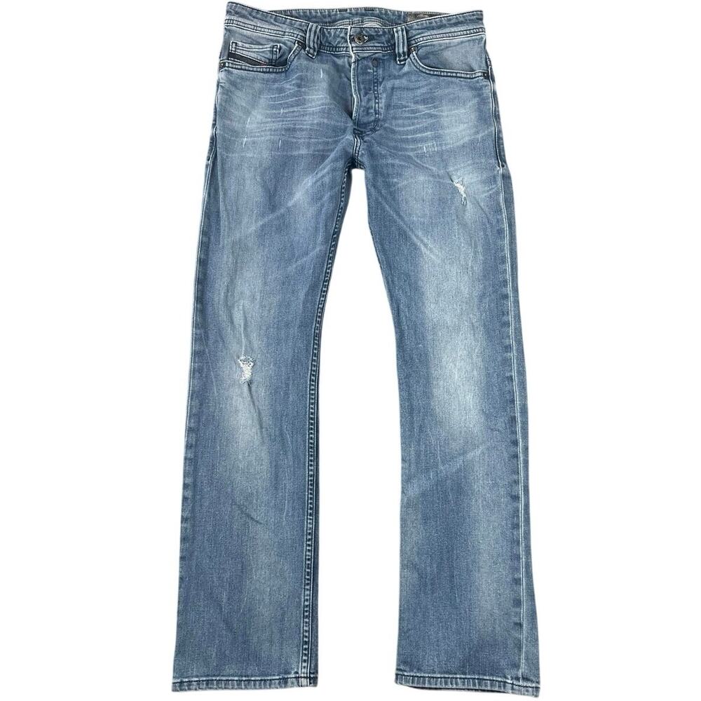 Diesel Safado Regular Slim Straight Button Fly Jeans Y2K Distressed Fade W29 L29
